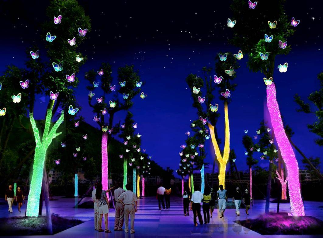 2021年圣诞树美陈定制霓虹灯系列案例分享|资源-元素谷(OSOGOO)